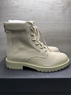 Saint Morta Legion Mens Ankle Boots Sz 9 Tan Suede Comfort Lace Up Back Zip